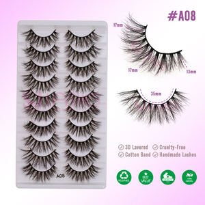 Offre Spéciale faux cils moelleux en gros dramatique Faux cils de vison vaporeux soie faux cils Multipack cils - Product Image 4