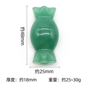 Piedra de cristal Natural Vintage de 48mm con forma de <span class=keywords><strong>caramelo</strong></span> para decoraciones del hogar, adornos creativos, artesanías de cristal para vacaciones, piedra curativa - Product Image 5