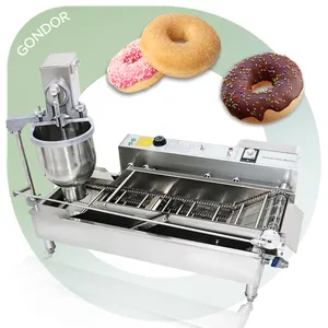 Professionele Industriële T-101 Gist Verhoogde Jam Donut Vulling Cut Maker Donut Frituur Machine Om Te Maken