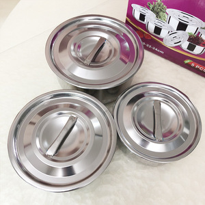 대용량 조리 냄비 3종 세트 캠핑 가정 식당용 - Product Image 3
