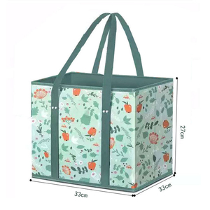 BALEINE Paquete <span class=keywords><strong>de</strong></span> 3 Bolsas <span class=keywords><strong>de</strong></span> Compras Plegables Reutilizables <span class=keywords><strong>de</strong></span> <span class=keywords><strong>PLA</strong></span> con Asas Reforzadas (Island Breeze) 13x10.2x11 Pulgadas - Product Image 5