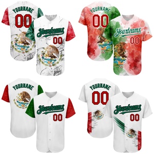 Maglia da Baseball con scollo a V in maglia da Baseball personalizzata in poliestere con maniche corte mescita da Baseball - Product Image 3