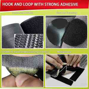 เทปกาวสองด้านแบบตะขอเกี่ยวและห่วง สายรัดแบบตะขอเกี่ยวและห่วง จุดตะขอเกี่ยวและห่วงแบบกลม - Product Image 3