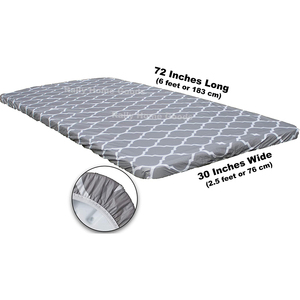 Mantel de vinilo impermeable con diseño de enrejados para acampada, Rectangular, impermeable, para bancos de mesa plegables, Juego de 3 uds. - Product Image 2