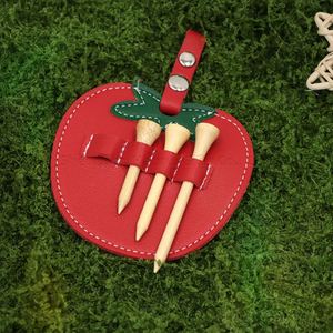 Stylish PU Leather Handmade Embossed Fruit-shaped Golf Tee Holder Golf Accessories Golf Tee Organizer Belt Promotional <b>Gift</b> - Product Image 2