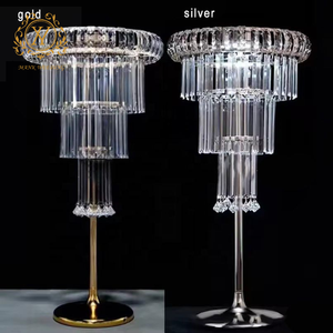 Vàng centerpieces bảng hoa bình đám cưới đường ánh sáng đứng Acrylic Pha lê kim loại hoa đứng cho đám cưới tiếp nhận trang trí - Product Image 6