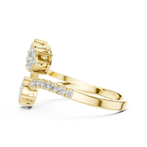 Bague élégante en or et diamants pour femme, bijou classique brillant, parfait pour mariage, fiançailles et cadeau - Product Image 4