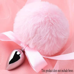 Juguetes Sexuales Eróticos de Juego de Roles BDSM para Mujeres Adultas, Tapón Anal de Metal con Cola de Conejo de Peluche, Masajeador de Próstata, Tapón Anal - Product Image 3