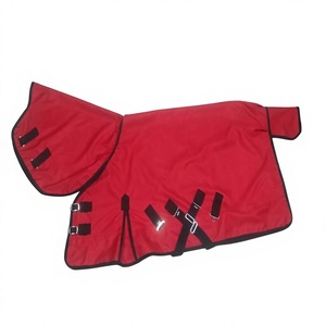 Manta para Caballo de Color Sólido, Tejido Oxford, con Solapa Grande para la Cola y 4 Correas para las Patas, para Uso en Exteriores en Todas las Estaciones, Kanpur - Product Image 1