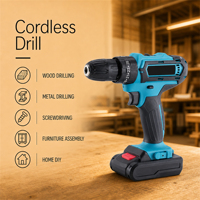 Ensemble de perceuse sans fil 55N.m 20V sans balais 13mm sans clé 2 vitesses 6.0Ah, kit de visseuse électrique pour la construction, la maison et le bricolage, ensemble de perceuse combinée