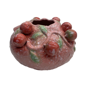 Vase en céramique émaillée orange fruit pomme Art déco personnalisé ornement à grande bouche pour la décoration intérieure et le dessus de table de jardin - Product Image 1