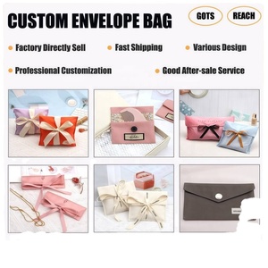 Pochette cadeau en satin noir avec ruban, logo personnalisé, emballage cosmétique et parfum, sac enveloppe en satin - Product Image 5