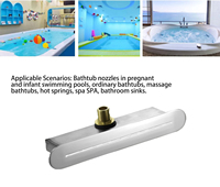 Robinet mitigeur de baignoire en acier inoxydable moderne finition polie miroir volant sortie d'eau cascade