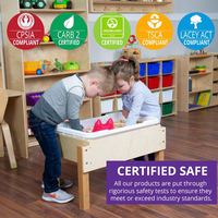 Table sensorielle Montessori pour tout-petits avec bacs Activité éducative Table de jeu en bois pour enfants Artisanat pour jeu sensoriel et artisanat