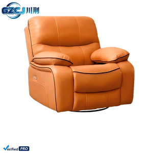 Sofá Reclinable de Cuero de Lujo de Una Plaza, Ajustable, Ergonómico, Relleno de Esponja, Patas de Acero Inoxidable, <span class=keywords><strong>Muebles</strong></span> para Sala de Estar/Apartamento - Product Image 6