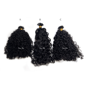 VMAE <span class=keywords><strong>Extension</strong></span> <span class=keywords><strong>Capelli</strong></span> Umani Birmani Grezzi Non Trattati 100g I-Tip Punta Piatta K I-Tip Spesse con Punte Piene Ricci Afro Kinky - Product Image 5