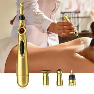 Großhandel Korean Hot Selling elektrische Edelstahl Akupunktur Batterie 9 Gänge Meridian Energie Körper Schmerz linderung Massage stift