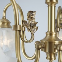Lustre vintage américain en verre givré à pétales, luminaire de plafond semi-encastré en laiton pour chambre à coucher