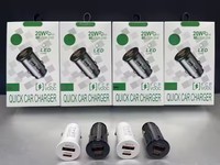 Chargeur de voiture 20W PD QC4.0 double port Charge rapide USB Type C Chargeur de voiture A + C Chargeur de voiture pour téléphone portable