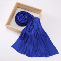 Écharpe en jersey grande taille de haute qualité très vendue Hijab extensible Foulards pour la tête simples Vente en gros Hijab en jersey tchador pour femmes en coton