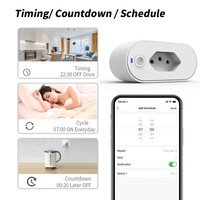 Tuya wifi brésil 16a app télécommande prise intelligente fonctionne avec alexa et google home