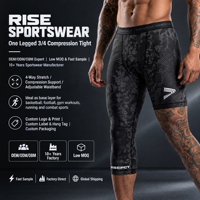 Short de compression pour homme, coupe 3/4, à une jambe, séchage rapide, très extensible, idéal pour la course et la gym