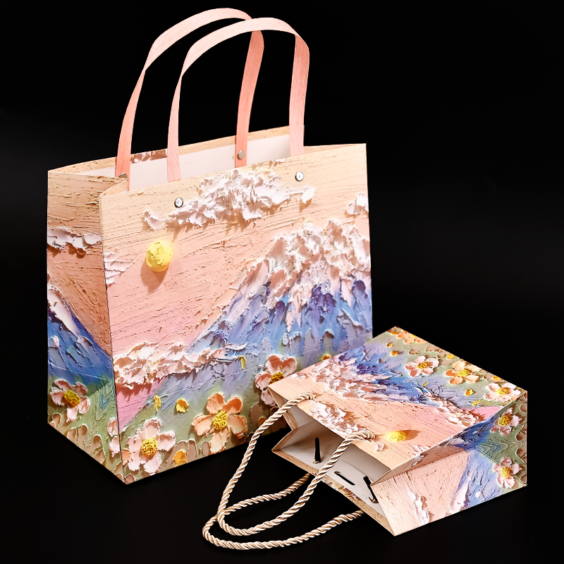 Custom Luxury Paper Bags with Printed logo Packaging Gift Packaging Shopping Paper Bags Paper Skincare Bag