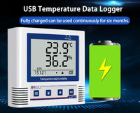 COS03 Perekam Suhu dan Kelembapan Nirkabel Otomatis untuk Transportasi Rantai Dingin, Datalogger Suhu USB