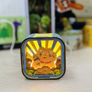 OEM Großhandel Holzpuzzle-Uhr Kinder-Lernspielzeug Kindergeschenk Handwerk Mini-Tischlampe DIY 3D-Puzzles für Erwachsene - Product Image 2