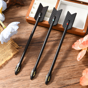 Nouvelle épingle à cheveux en bois d'ébène de style antique, en forme de bateau en paille et d'arc, pour Hanfu traditionnel, épingle à cheveux pour chignon quotidien - Product Image 1