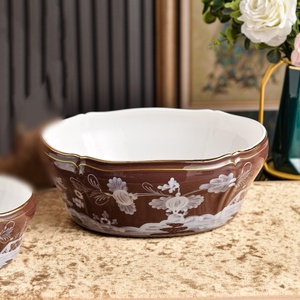 New Model European Ceramic Eco-Friendly 7+10 inch Salad Bowl <b>Dinnerware</b> Set for Home Use and Party - Product Image 2
