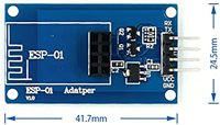 Aismartlink ESP8266 ESP-01 Modul Adaptor Nirkabel Serial DC3.3V 5V ESP01 Breakout PCB Adapters