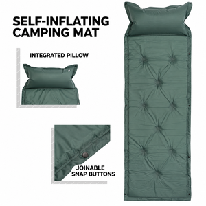 Matelas de camping auto-gonflant, tapis de couchage gonflable portable, résistant à l'humidité, pour le camping en plein air et les voyages - Product Image 2