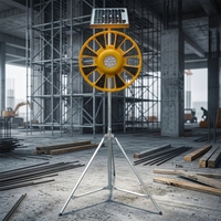 Fabrik-Großhandel Solarbetriebene Rotierende Warnleuchte, 360° °   Blinkende Warnleuchte mit Stativ für Straße, Baustelle & Notfälle