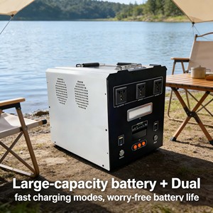 Générateur solaire 2-2,5 kWh, charge 3 voies (AC/Solaire/Voiture) pour l'extérieur, les pannes de courant et le streaming en direct. - Product Image 1