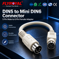 Câble adaptateur DIN 5 broches mâle vers Mini DIN 6 broches femelle, interface personnalisée, connecteur électrique OEM DIN5 vers Mini DIN6
