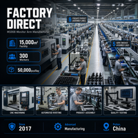 Nouvelle offre en gros – Support de bureau réglable robuste pour double moniteur, en fer plastifié, capacité de charge 9 kg, qualité supérieure, fabriqué en Chine