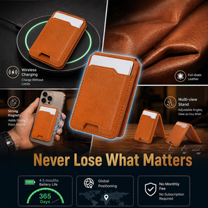 Portafoglio MagSafe Dual System con Localizzatore <span class=keywords><strong>Apple</strong></span> Find My e Android Find Hub, Porta Carte Magnetico, Tracker GPS Intelligente - Produttore all'Ingrosso - Product Image 2