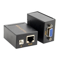 Adaptateur VGA sur ethernet sur 60M, pour câble RJ45 vers VGA Over Cat5e Cat6, 1080P