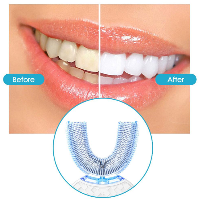 Amazon Hot Sale 360 Degree Automatic Silicone Toothbrush Rechargeable Sonic Electric Toothbrush