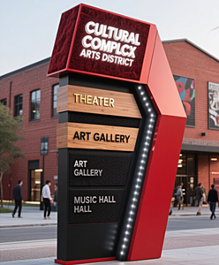 Custom Ziekenhuis & Clinics Verlicht Led Commerciële Reclame Banner Outdoor Verlicht Pyloon Teken - Product Image 1