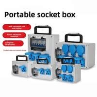 Caja de Distribución de Energía Portátil para Exteriores, Impermeable IP67, Caja de Conexiones Industrial Completa para Mantenimiento