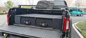 Système de tiroir de rangement de ramassage pliable rétractable pour <span class=keywords><strong>Ford</strong></span> <span class=keywords><strong>Raptor</strong></span> <span class=keywords><strong>F150</strong></span> étanche avec fonction de verrouillage - Product Image 2