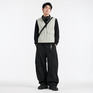 Outdoor Sports Jacket Beige Outdoor Work Jacket Premium Outdoor Jacket Utility Vest Full Zipper Polyamide Travel <strong>Gilet</strong> - Product Image 1