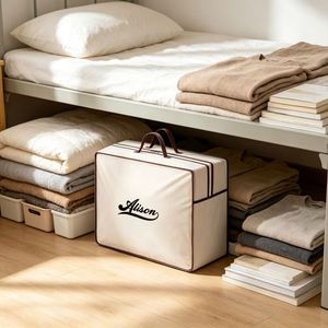 Custom 2 Pack 75L Duvet Storage Bags with Zips & Handles, <b>Fabric</b> Storage Bags for Clothes, Blankets & Pillows - Product Image 2