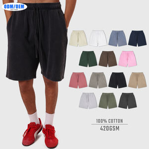 Pantalones Cortos Deportivos Unisex Personalizados, Batik, 100% Algodón, 420 g/m², Casuales, para Hombre, para Correr, Fitness, Vintage, Lavado Ácido - Product Image 2