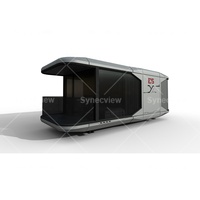 Petite maison préfabriquée de 3 chambres à coucher Maison mobile à structure en acier avec capsule d'espace maigre pour bureau ou villa