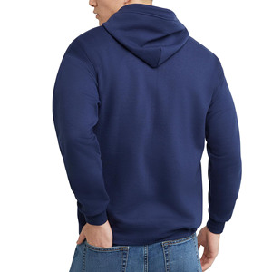 Personalizado de alta calidad de peso pesado de gran tamaño Streetwear Basics algodón mezclado hombres Sudadera con capucha Unisex liso cremallera completa sudadera estampado - Product Image 3