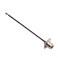 Câble coaxial RF de haute qualité, assemblage de câble pigtail noir RG178 de 10 cm, de type GEN1 à N, personnalisé OEM, vente en gros
