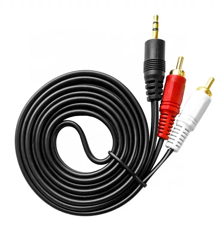 5FT 3.5mm a 2 RCA Maschio Adattatore Audio Stereo Cavo AUX Cavo a Y Compatibile per la Cuffia